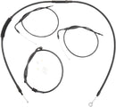 Handlebar Cable & Brake Line Kit For Clubman Handlebars For Harley Davidson XL 1200 C 2007-2013