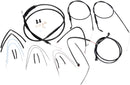 Complete Black Vinyl 16 Inch Handlebar Cable Kit Without ABS For Harley Davidson FLD 1690 2012-2013