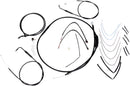 Complete Black Vinyl 14 Inch Handlebar Cable Kit Without ABS For Harley Davidson FLS 1690 2012-2015