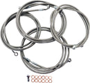 Standard Stainless Braided Handlebar Cable/Brake Line Kit Clear-Coated / Natural For Harley Davidson FLHRC 1690 - 38 CM - 43 CM