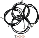 Standard Black Vinyl Braided Handlebar Cable/Brake Line Kit Black / Natural For Harley Davidson FLHRC 1690 - 45.5 CM - 51 CM