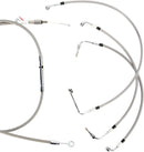 Complete Stainless Braided 13 Inch Handlebar Cable/Brake Line Kit Without ABS For Harley Davidson FLHT 1584 2008-2010