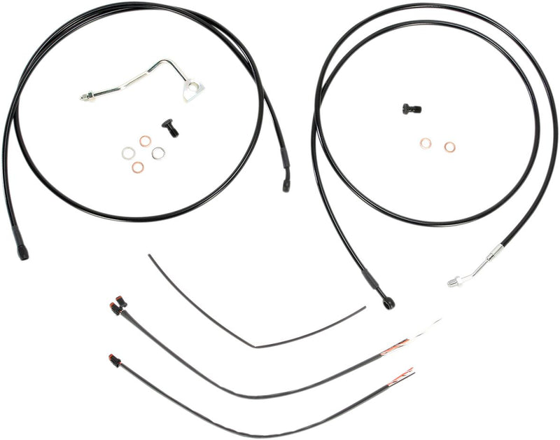 Complete Black Vinyl 13 Inch Handlebar Cable Kit With ABS For Harley Davidson FLHTCU 1690 ABS 2014-2015