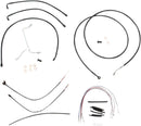 Complete Black Vinyl 15 Inch Handlebar Cable Kit Without ABS