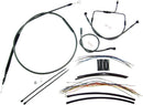 Black Pearl™ Designer Handlebar Installation Kit Black For Harley Davidson FLHR 1584 - 38 CM - 43 CM