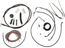 Complete Midnight Braided Handlebar Cable/Brake Line Kit Black / Clear-Coated / Natural For Harley Davidson FLHR 1690 ABS