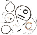 Complete Midnight Braided Handlebar Cable/Brake Line Kit Black / Clear-Coated / Natural For Harley Davidson FLD 1690