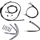 Complete Black Vinyl 16 Inch Handlebar Cable Kit Without ABS For Harley Davidson XL 1200 C 2014-2020