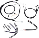 Complete Black Vinyl 14 Inch Handlebar Cable Kit With ABS For Harley Davidson FLS 1690 ABS 2013-2015