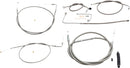 Standard Stainless Braided Handlebar Cable/Brake Line Kit Clear-Coated / Natural For Harley Davidson FLS 1690 - 38 CM - 43 CM
