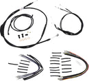 Jail Bar Cable Kit T-Bar 14" Non-ABS Black For Harley Davidson FXD 1584 2007-2010
