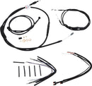 Jail Bar Cable Kit T-Bar 12" Non-ABS Black For Harley Davidson FXDB 1690 2014-2017