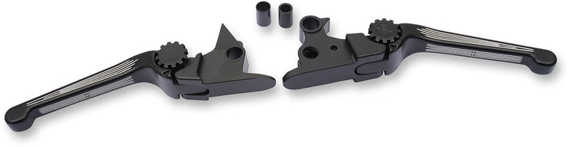 Anthem Adjustable Lever Set Black / Contrast / Silver For Harley Davidson FLDE 1750 ABS 2018-2019