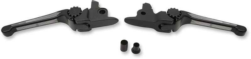 Anthem Adjustable Lever Set Black / Contrast / Silver For Harley Davidson FLHR 1750 2017-2018