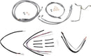 Complete Stainless Braided 18 Inch Handlebar Cable/Brake Line Kit Without ABS For Harley Davidson FLTRX 1690 2015-2016