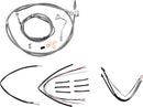 Complete Stainless Braided 16 Inch Handlebar Cable/Brake Line Kit With ABS For Harley Davidson FLHR 1690 ABS 2014-2016
