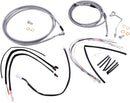 Complete Stainless Braided 14 Inch Handlebar Cable/Brake Line Kit With ABS For Harley Davidson FLTRU 1690 ABS 2016