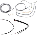 Complete Stainless Braided 16 Inch Handlebar Cable/Brake Line Kit Wihout ABS For Harley Davidson FLHR 1750 2017-2018
