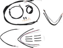 Complete Black Vinyl 18 Inch Handlebar Cable Kit Without ABS For Harley Davidson FLHTCU 1690 ABS 2014-2016