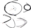 Complete Black Vinyl 16 Inch Handlebar Cable Kit With ABS For Harley Davidson FLHR 1690 ABS 2014-2016