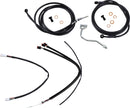 Complete Black Vinyl 16 Inch Handlebar Cable Kit With ABS For Harley Davidson FLHR 1750 ABS 2017-2020