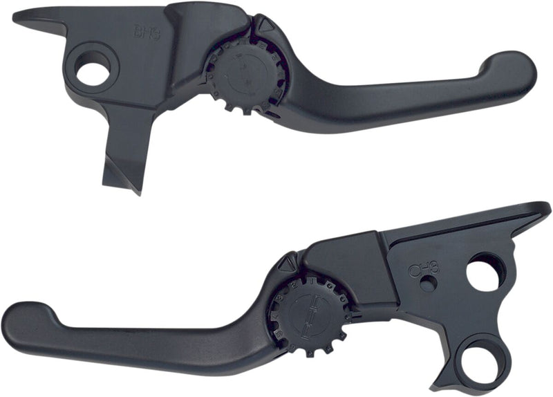 Anthem Shorty Lever Set Black / Polished For Harley Davidson FLHR 1584 2008-2011
