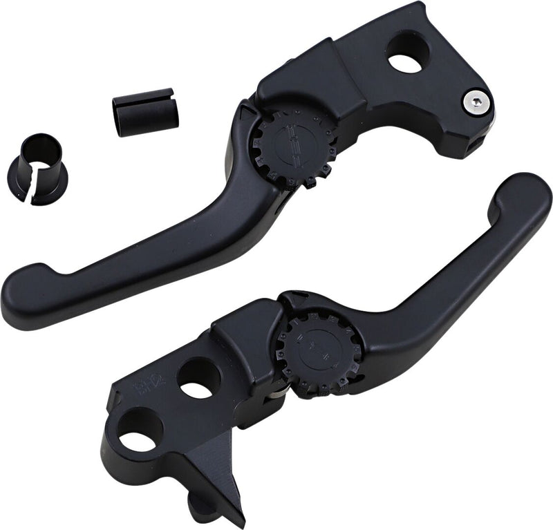 Anthem Shorty Lever Set Black / Polished For Harley Davidson FLHTCUTG 1690 2014-2016