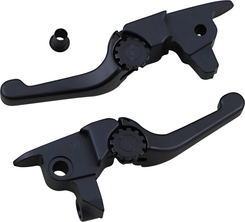 Anthem Shorty Lever Set Black / Polished For Harley Davidson FLHR 1750 2019