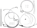 Sterling Chromite II Designer Handlebar Installation Kit Chrome / Clear-Coated For Harley Davidson FLHR 1750 ABS 2021-2022