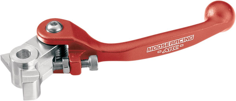 Flex Brake Lever By ARC Polished / Red For Yamaha YZ 125 X 2020-2022