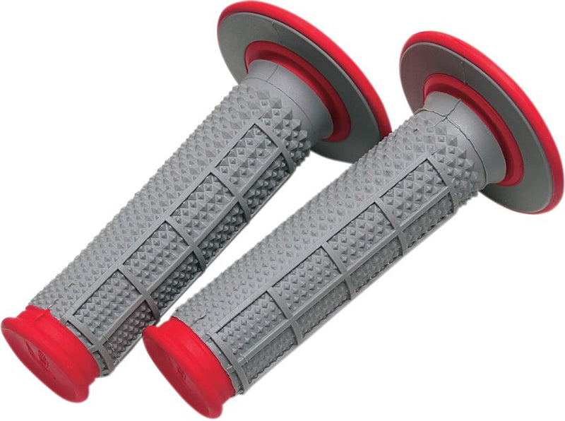 Tapered Dual-Compound Grips Grey / Red - 11.7 CM