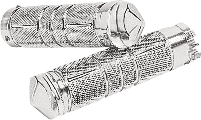 Knurled Diamond Custom Grips Chrome For Harley Davidson FLD 1690 - 25.4 MM