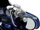 Contour Renthal Wrapped Grips Black / Chrome For Harley Davidson FLD 1690 2012-2013