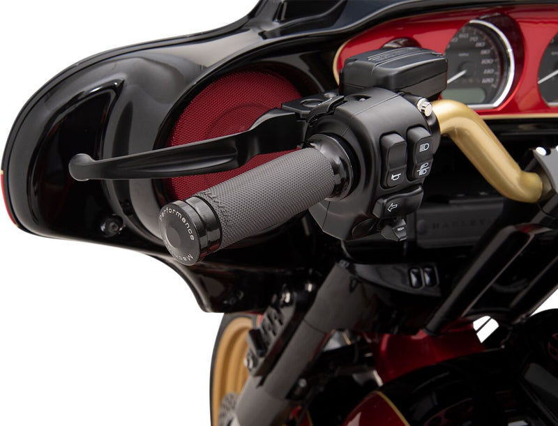 Contour Renthal Wrapped Grips Anodized / Black For Harley Davidson FLDE 1750 ABS 2018-2020 - 25.4 MM