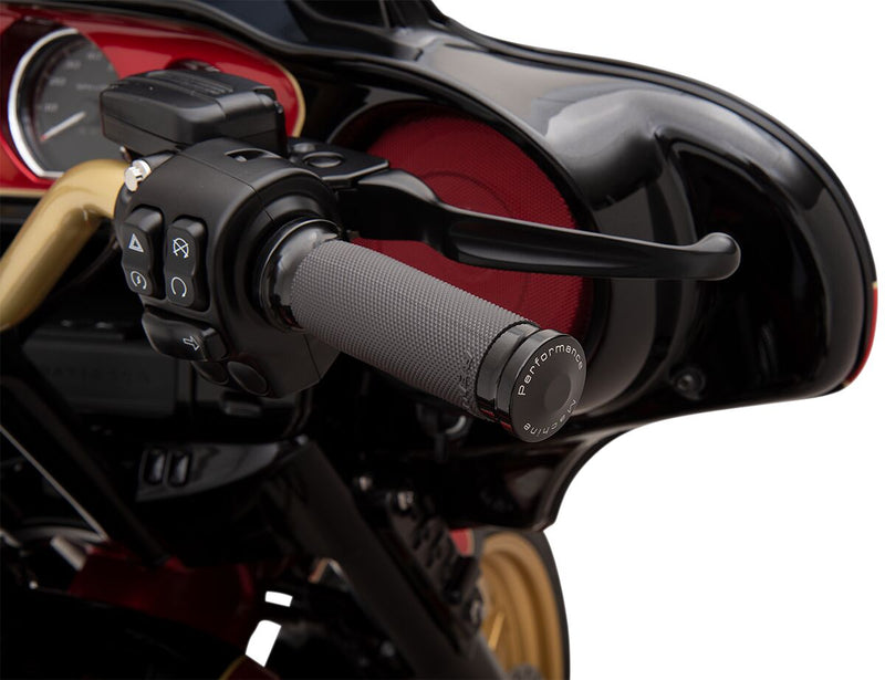 Contour Renthal Wrapped Grips Anodized / Black For Harley Davidson FLDE 1750 ABS 2018-2020 - 25.4 MM