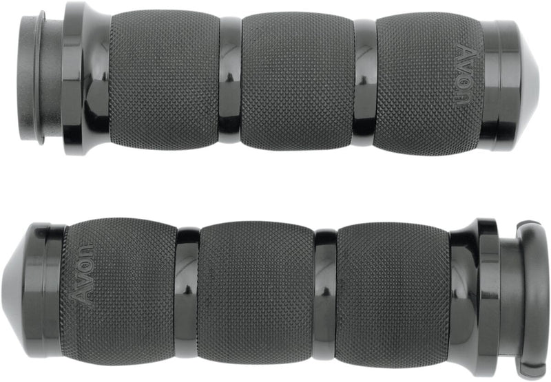 3-Ring Air Cushioned Grips Anodized / Black For Harley Davidson FLDE 1750 ABS 2020 - 25.4 MM