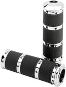 Contour XL Renthal Wrapped Grips Black / Chrome For Harley Davidson FLDE 1750 ABS 2018-2020