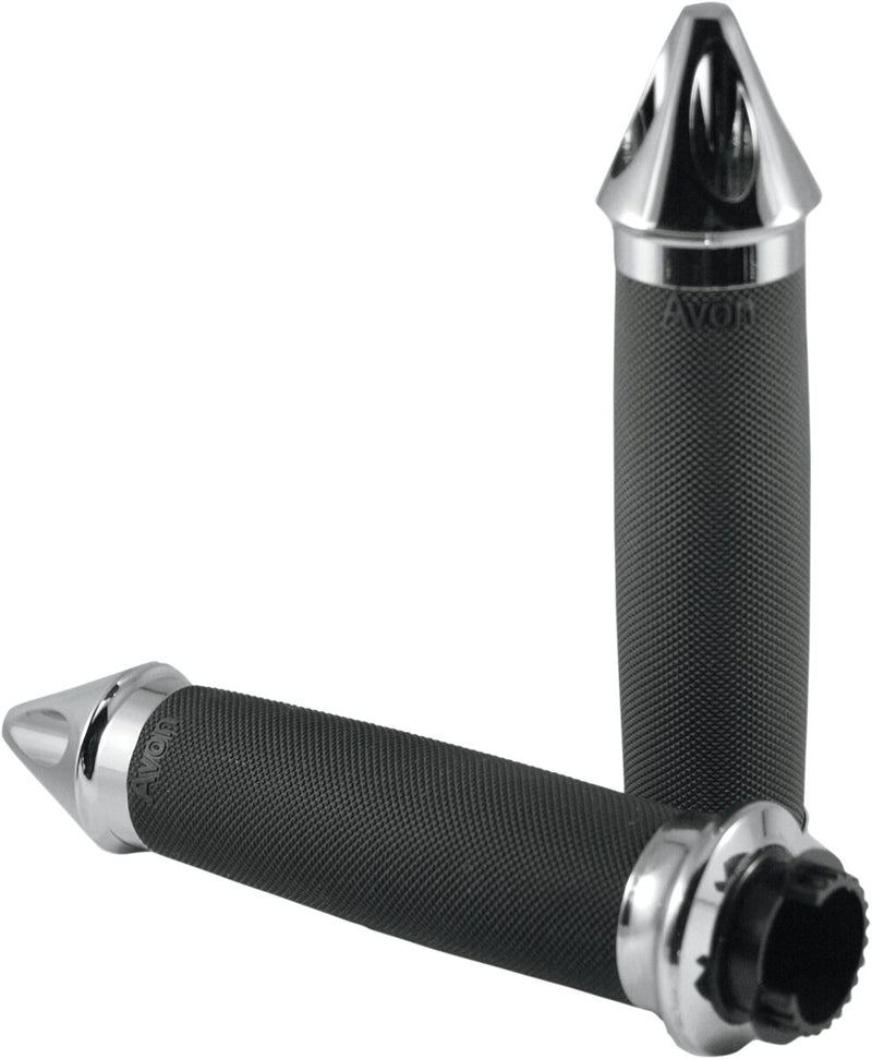 Custom Spike End Grips Chrome For Honda NRX 1800 2004-2005 - 12.7 CM