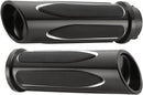 Deep Cut Comfort Series Grips Anodized / Black For Harley Davidson FLDE 1750 ABS - 25.4 MM