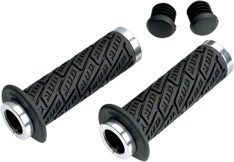 Lock-On Grips Black / Flat For Can AM (BRP) DS 250 2X4 2006-2024 - 12 CM