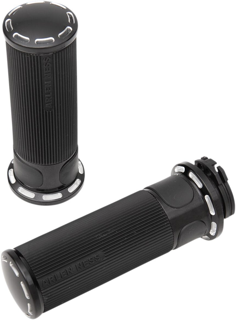 Slot Track Grips Anodized / Black For Harley Davidson FL 1200 - 25.4 MM