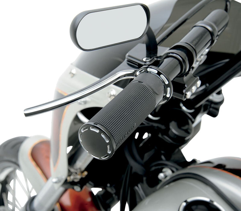 Slot Track Grips Anodized / Black For Harley Davidson FL 1200 - 25.4 MM