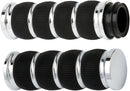 Fusion Ring Leader Grips Black / Chrome For Harley Davidson FL 1200 - 25.4 MM