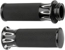 Fusion Deep Cut Grips Anodized / Black For Harley Davidson FLDE 1750 ABS - 25.4 MM