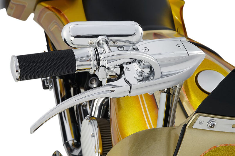 Smooth Grips Black / Chrome For Harley Davidson FL 1200 - 25.4 MM