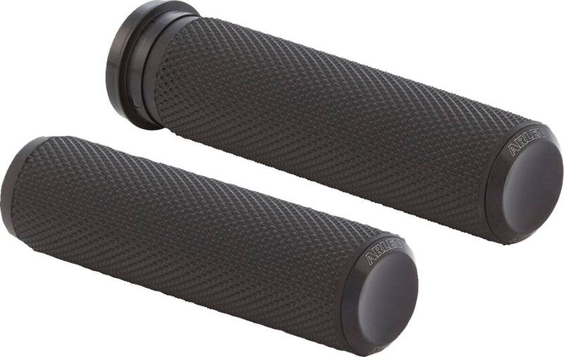 Knurled Grips Anodized / Black For Harley Davidson FL 1200 - 25.4 MM