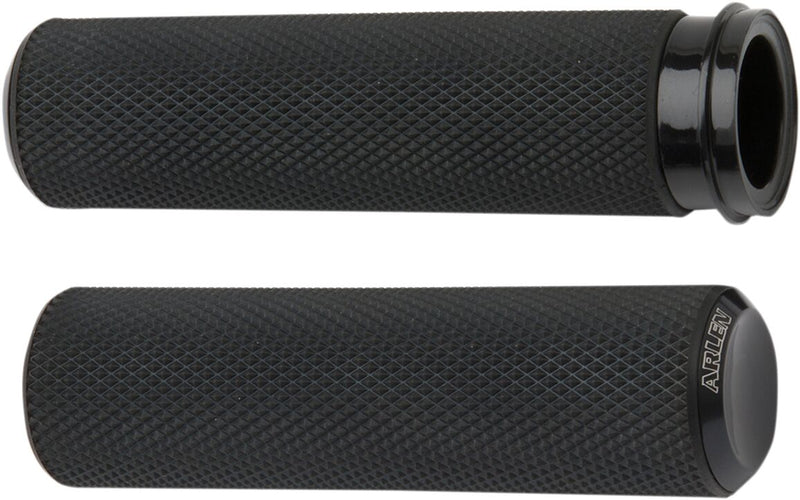 Knurled Grips Anodized / Black For Harley Davidson FLDE 1750 ABS - 25.4 MM