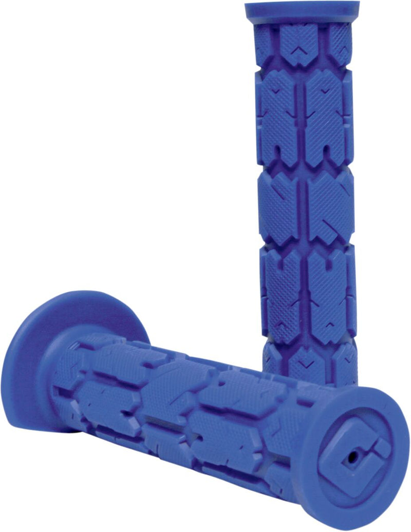 Rogue Single-Ply ATV Grips Blue / Flat - 13 CM