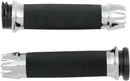 Excalibur Custom Grips Black / Chrome For Harley Davidson FLD 1690 2012-2013 - 25.4 MM