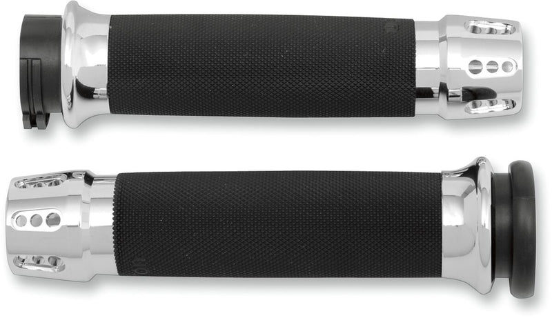 Gatlin Custom Grips Black / Chrome For Harley Davidson FLD 1690 2012-2013 - 25.4 MM